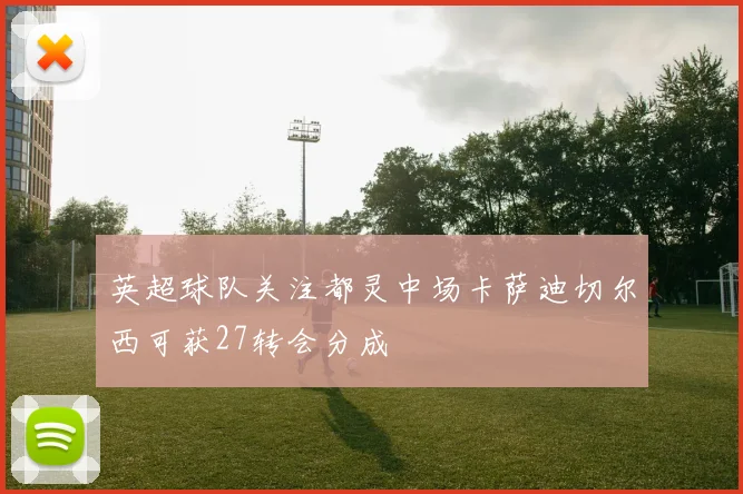 英超球队关注都灵中场卡萨迪切尔西可获27转会分成